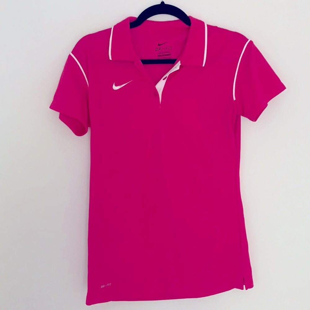 Nike pink polo shirt